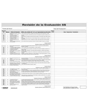 portada 5s Evaluation Review Form (Spanish) (en Inglés)