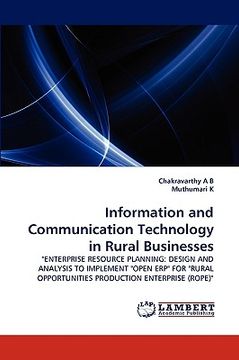 portada information and communication technology in rural businesses (en Inglés)