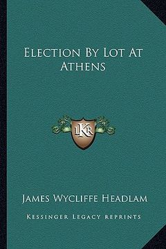 portada election by lot at athens (in English)