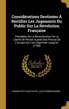 portada Considerations Destinees a Rectifier les Jugements du Public sur la Revolution Française 