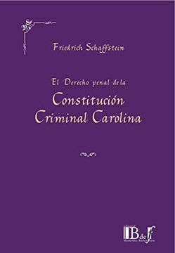 portada Derecho Penal de la Constitución Criminal Carolina
