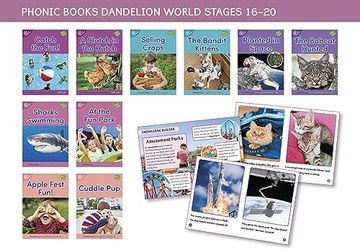 portada Phonic Books Dandelion World Stages 16-20 ('tch' and 've', Two-Syllable Words, Suffixes -ed and -Ing and 'le') (en Inglés)