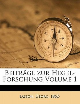 portada Beitrage Zur Hegel-Forschung Volume 1 (en Alemán)