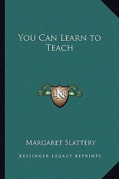 portada you can learn to teach (in English)