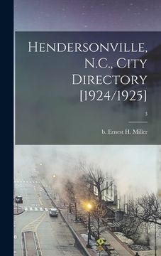 portada Hendersonville, N.C., City Directory [1924/1925]; 3