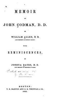 portada Memoir of John Codman, D. D. (in English)