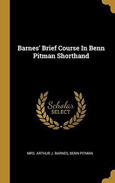 portada Barnes' Brief Course in Benn Pitman Shorthand 