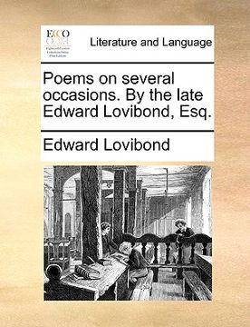 portada poems on several occasions. by the late edward lovibond, esq. (en Inglés)