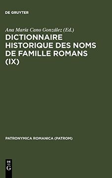portada Dictionnaire Historique des Noms de Famille Romans (in French)
