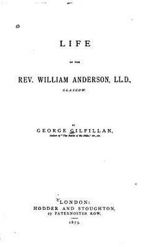 portada Life of the Rev. William Anderson, LL.D., Glasgow (en Inglés)