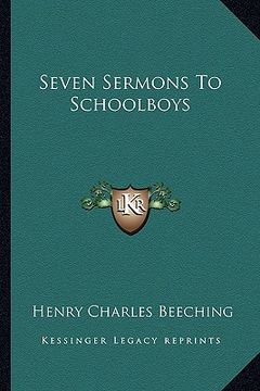 portada seven sermons to schoolboys (en Inglés)