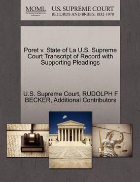 portada poret v. state of la u.s. supreme court transcript of record with supporting pleadings (en Inglés)