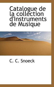 portada catalogue de la collection d'instruments de musique (en Inglés)