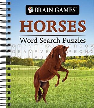 portada Brain Games - Horses Word Search Puzzles (en Inglés)