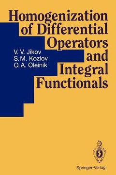 portada homogenization of differential operators and integral functionals (en Inglés)