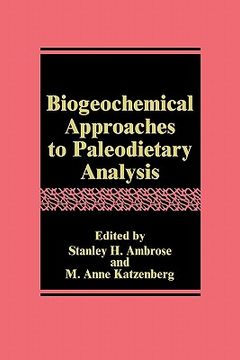 portada biogeochemical approaches to paleodietary analysis (en Inglés)