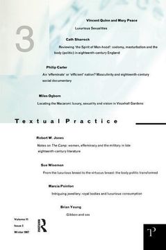 portada Luxurious Sexualities: Textual Practice Volume 11 Issue 3 (en Inglés)