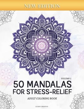 portada 50 Mandalas for Stress-Relief (Volume 1) Adult Coloring Book: Beautiful Mandalas for Stress Relief and Relaxation (en Inglés)