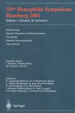 portada 32nd hemophilia symposium hamburg 2001 (en Inglés)