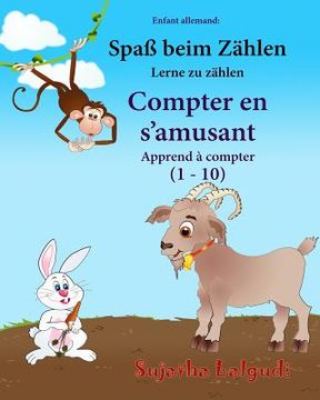 portada Enfant allemand: Compter en s'amusant: Un livre d'images pour les enfants (Edition bilingue français-allemand), Animaux enfants (biling (en Francés)