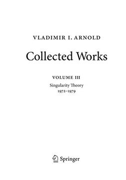 portada Vladimir Arnold – Collected Works: Singularity Theory 1972–1979 (Vladimir i. Arnold - Collected Works)
