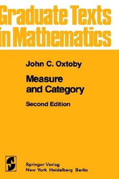 portada measure and category: a survey of the analogies between topological and measure spaces (in English)