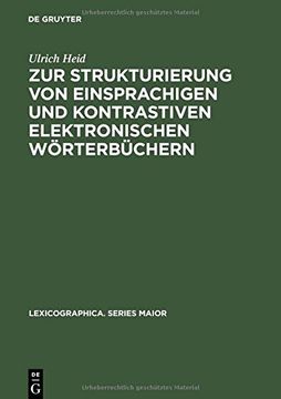 portada Zur Strukturierung Von Einsprachigen Und Kontrastiven Elektronischen Worterbuchern