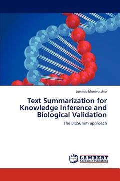 portada text summarization for knowledge inference and biological validation (en Inglés)