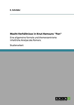 portada Macht-Verhältnisse in Knut Hamsuns "Pan" (German Edition)