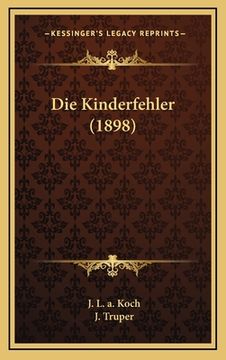 portada Die Kinderfehler (1898) (en Alemán)