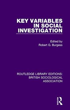 portada Key Variables in Social Investigation (Routledge Library Editions: British Sociological Association) (in English)
