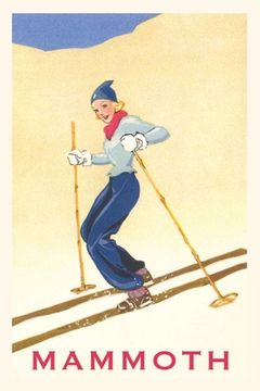 portada The Vintage Journal Woman Skiing Down Hill, Mammoth (en Inglés)