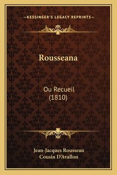 portada Rousseana: Ou Recueil (1810) (in French)