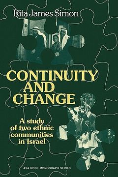 portada Continuity and Change: A Study of two Ethnic Communities in Israel (American Sociological Association Rose Monographs) (en Inglés)