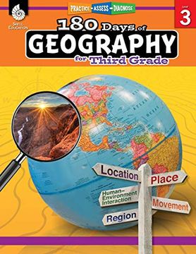portada 180 Days of Geography for Third Grade: Practice, Assess, Diagnose (180 Days of Practice) (en Inglés)