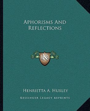portada aphorisms and reflections (en Inglés)