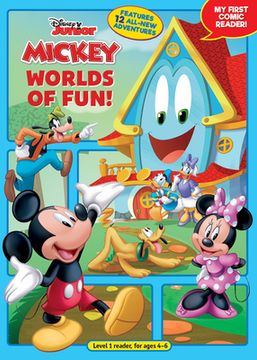 portada Mickey Mouse Funhouse: Worlds of Fun!: My First Comic Reader! (en Inglés)
