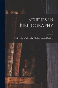 portada Studies in Bibliography; 43 (en Inglés)