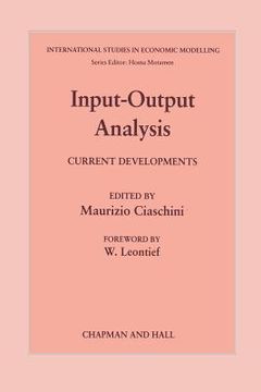 portada Input-Output Analysis: Current Developments (en Inglés)