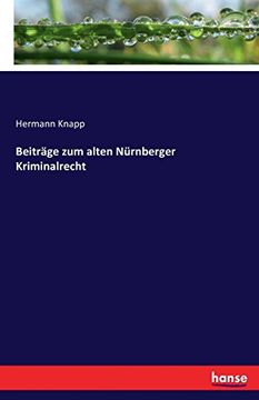 portada Beiträge zum alten Nürnberger Kriminalrecht (German Edition)