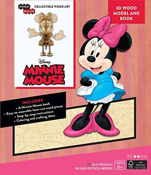 portada Incredibuilds: Walt Disney: Minnie Mouse 3d Wood Model and Book (en Inglés)