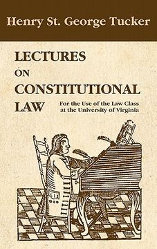 portada lectures on constitutional law (en Inglés)