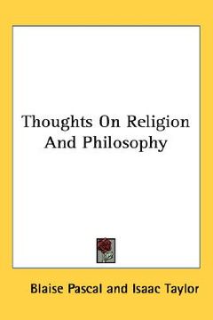portada thoughts on religion and philosophy (in English)