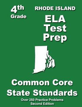 portada Rhode Island 4th Grade ELA Test Prep: Common Core Learning Standards (en Inglés)