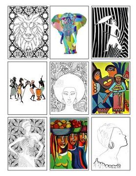 portada Coloring Book of African Art: 70 images to copy, colour or paint (en Inglés)