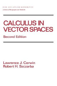 portada calculus in vector spaces, second edition, revised expanded (en Inglés)