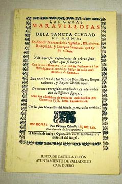 portada las cosas maravillosas de la sancta ciudad de roma : roma, 1661