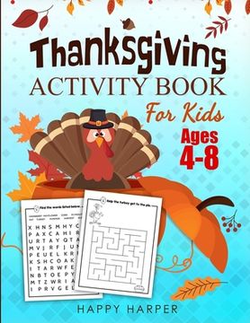 portada Thanksgiving Activity Book For Kids (in English)