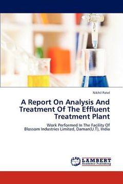 portada a report on analysis and treatment of the effluent treatment plant
