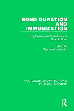 portada Bond Duration and Immunization: Early Developments and Recent Contributions (en Inglés)